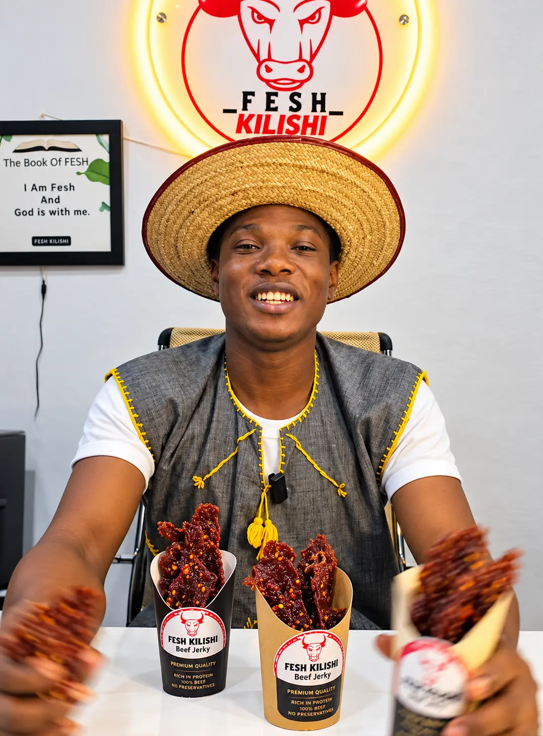 Fesh Kilishi beef jerky showcase