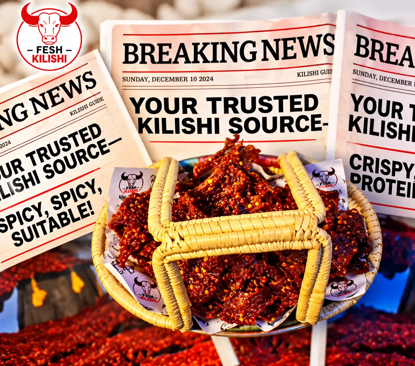Fesh Kilishi newspaper-style brand campaign